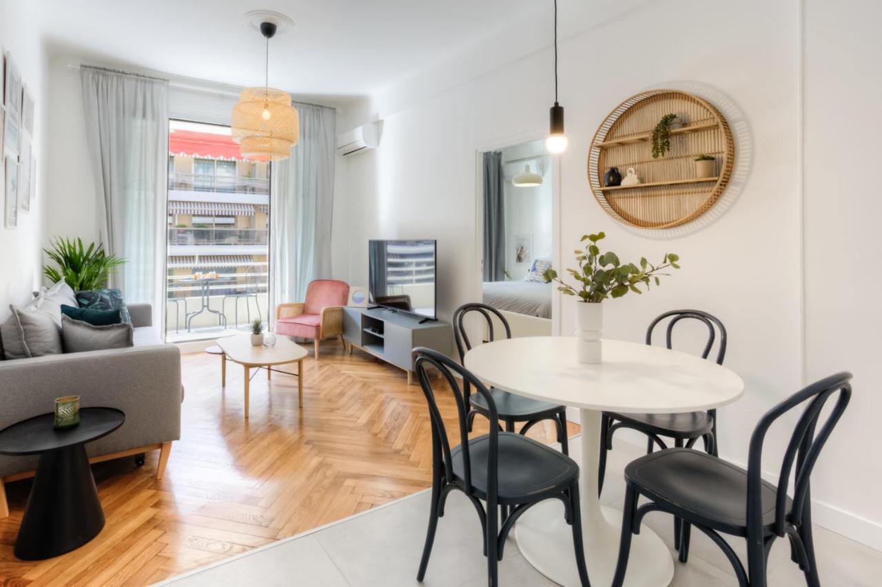 #29 Suite Gambetta Ac Sea View 2 Bedrooms 1Min Walk To Promenade & Sea Nizza Kültér fotó