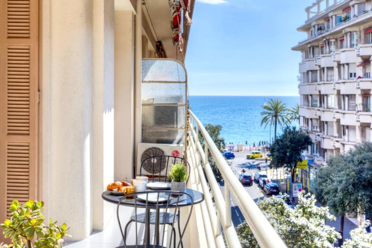 #29 Suite Gambetta Ac Sea View 2 Bedrooms 1Min Walk To Promenade & Sea Nizza Kültér fotó